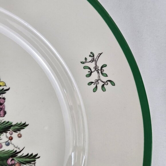Spode "Cookies for Santa" Christmas Tree Dish 10.5" Diameter Made in England - Picture 8 of 12